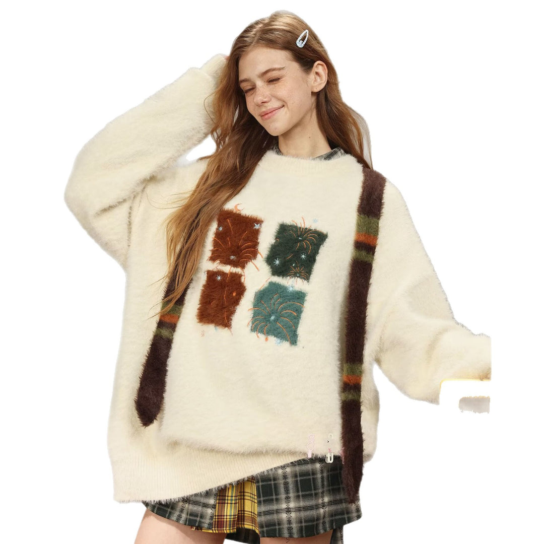 Men's Cozy Chunky Knit Sweater with Unique Animal Motif Mune Fashion