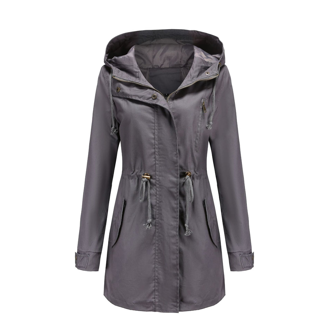 Women's lightweight parka with hood, drawstring and concealed zip Mune Fashion