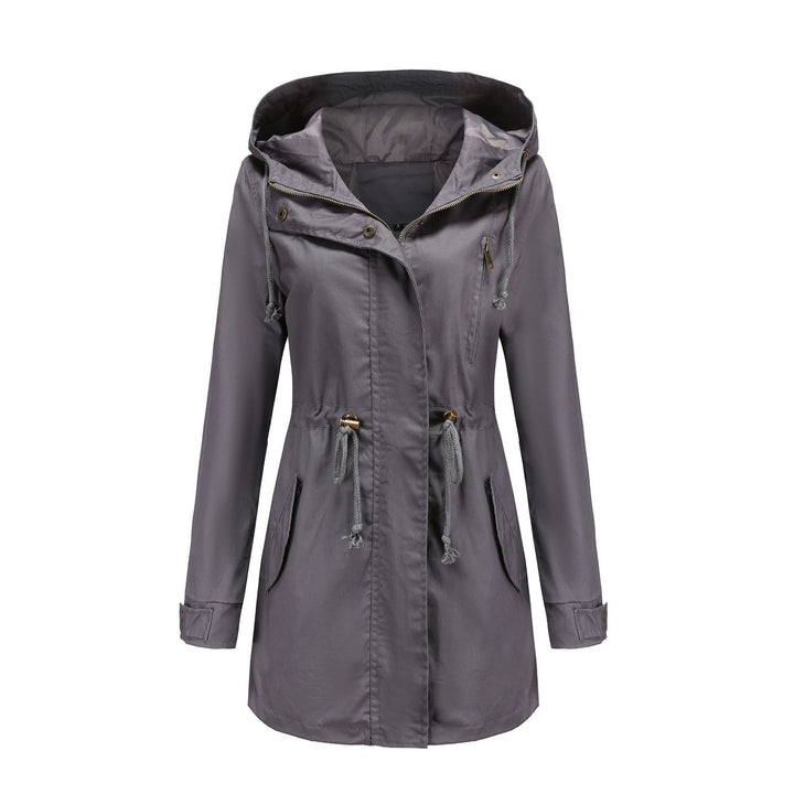 Women's lightweight parka with hood, drawstring and concealed zip Mune Fashion