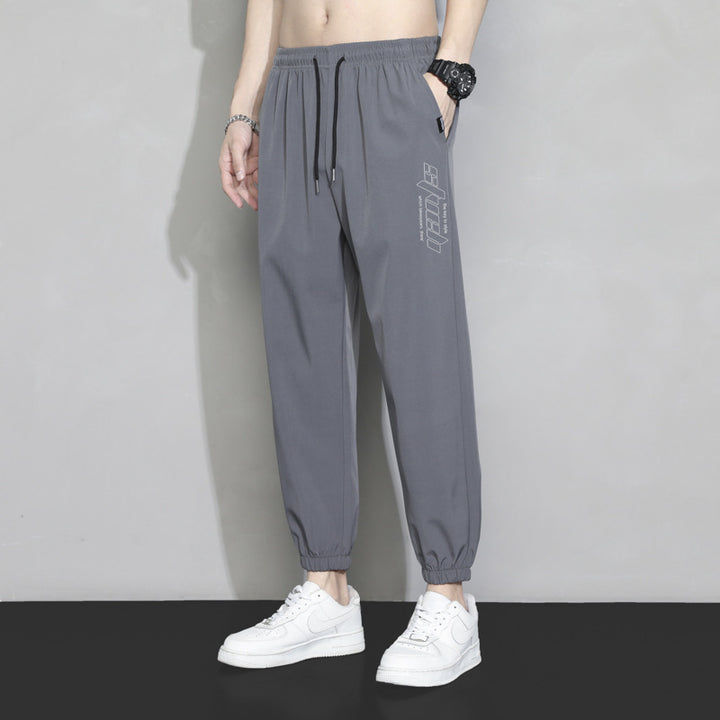 Men's sporty joggers with elastic waistband