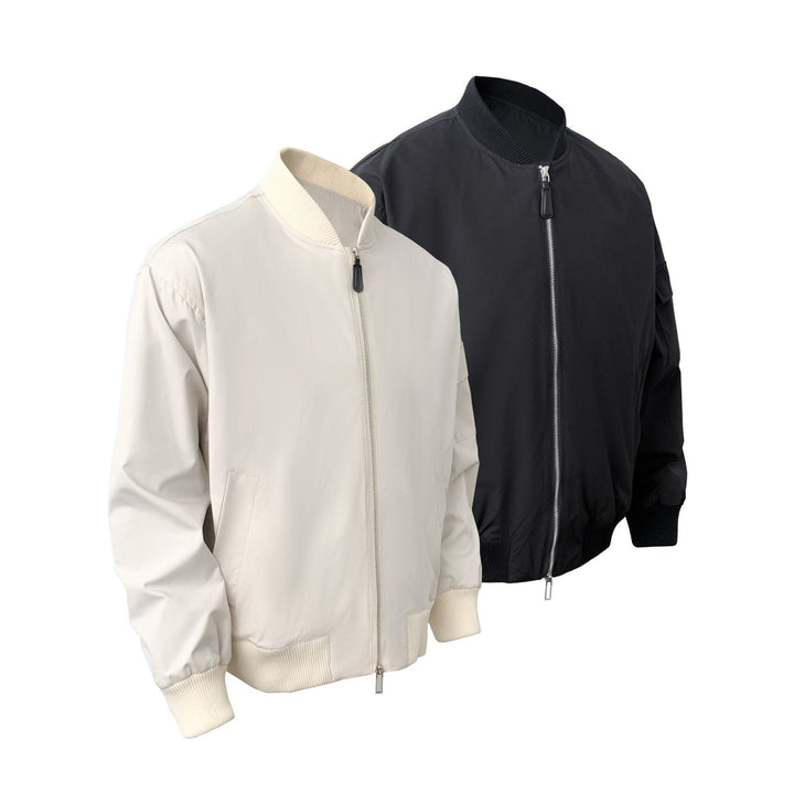 Men's Vintage Bomber Jacket with Zipper Mune Fashion