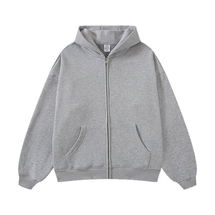 Unisex hooded sweatshirt jacket with full-length zipper, oversized fit and kangaroo pockets Mune Fashion