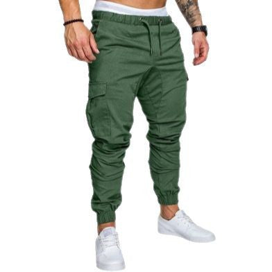 Men's tailored cargo jogger with elastic waistband, drawstring, and patch pockets Mune Fashion