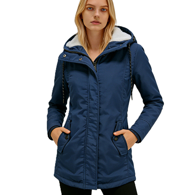 Women's parka with teddy lining, hood, and tailored silhouette Mune Fashion