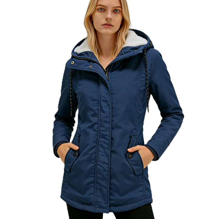 Women's parka with teddy lining, hood, and tailored silhouette Mune Fashion