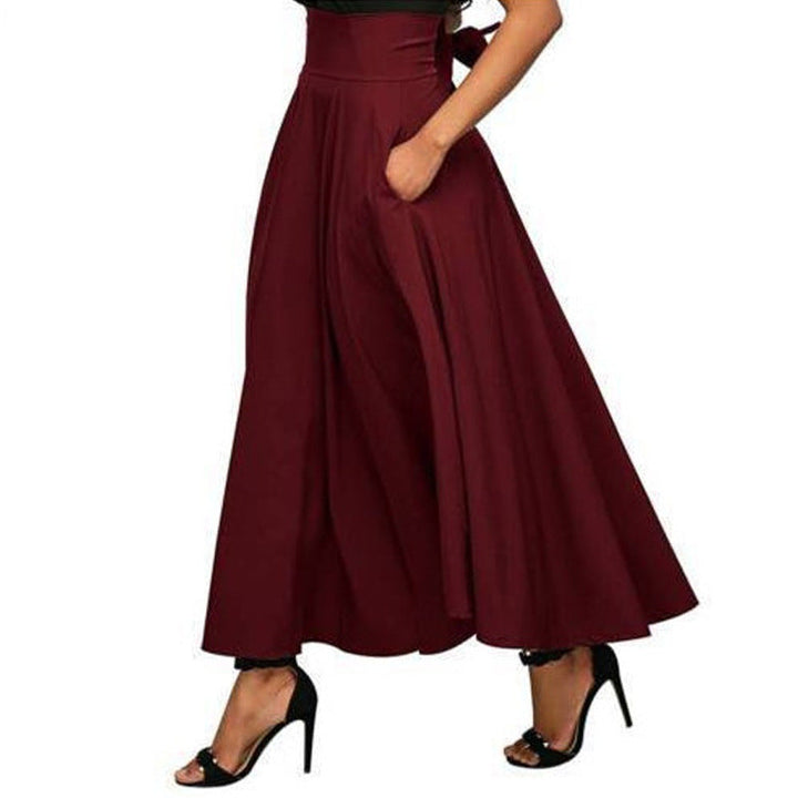 Women Wide Cut Palazzo Pants with Elegant Pockets and high Waist Mune Fashion