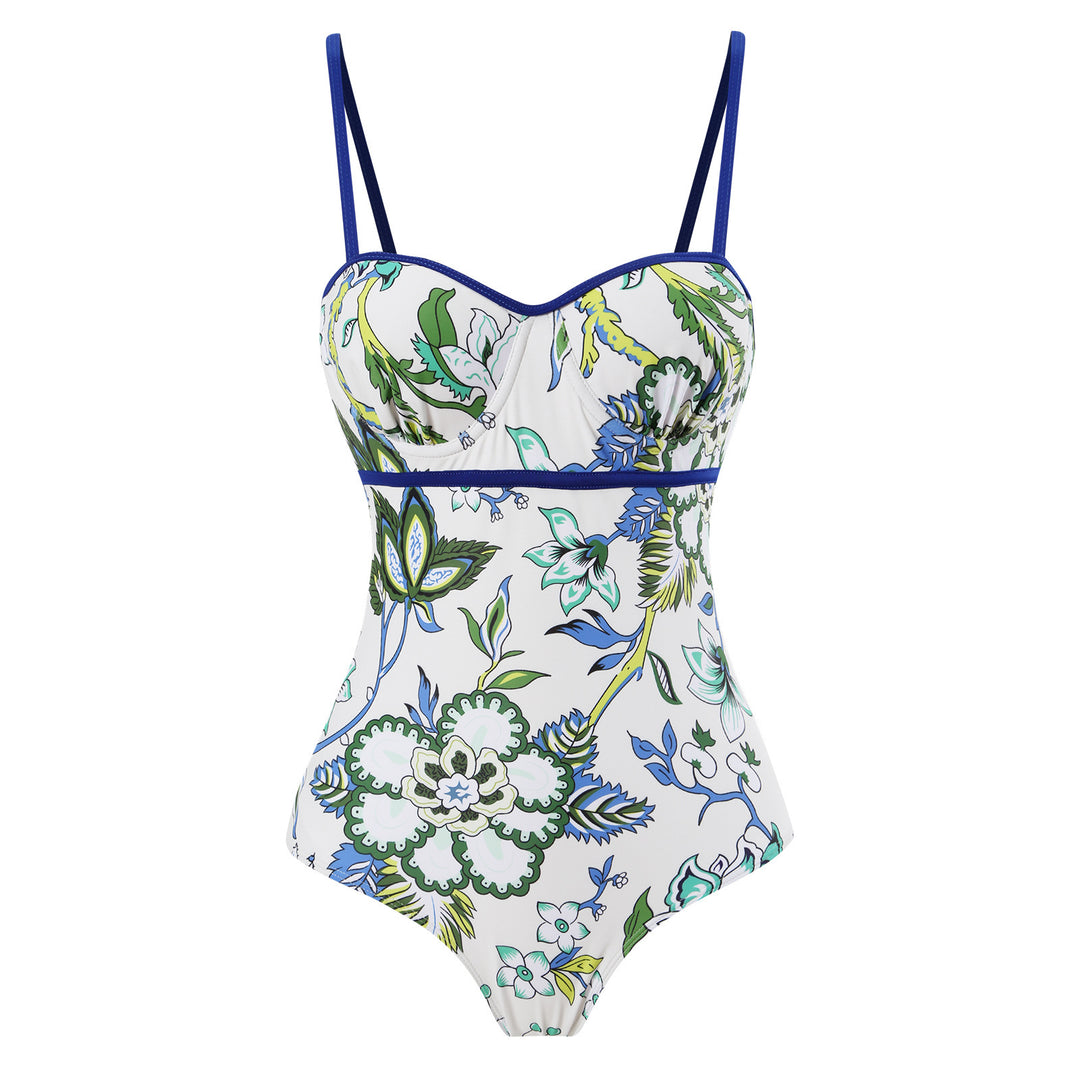 Women's One-Piece Swimsuit with Elegant Wrap Skirt Mune Fashion