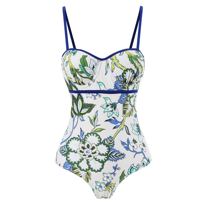 Women's One-Piece Swimsuit with Elegant Wrap Skirt Mune Fashion