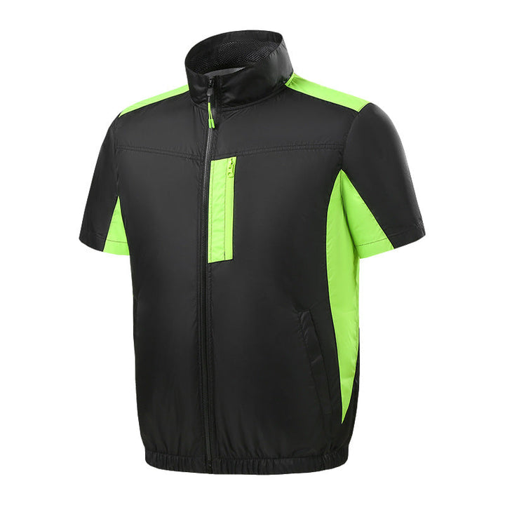 Men's short sleeve ventilation jacket with integrated USB fans and breathable mesh lining Mune Fashion