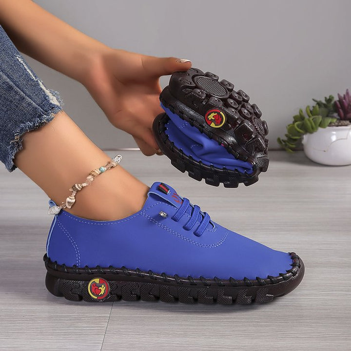 Women's lightweight everyday slip-on sneakers with hidden lacing, elastic entry, and grippy trail sole Mune Fashion