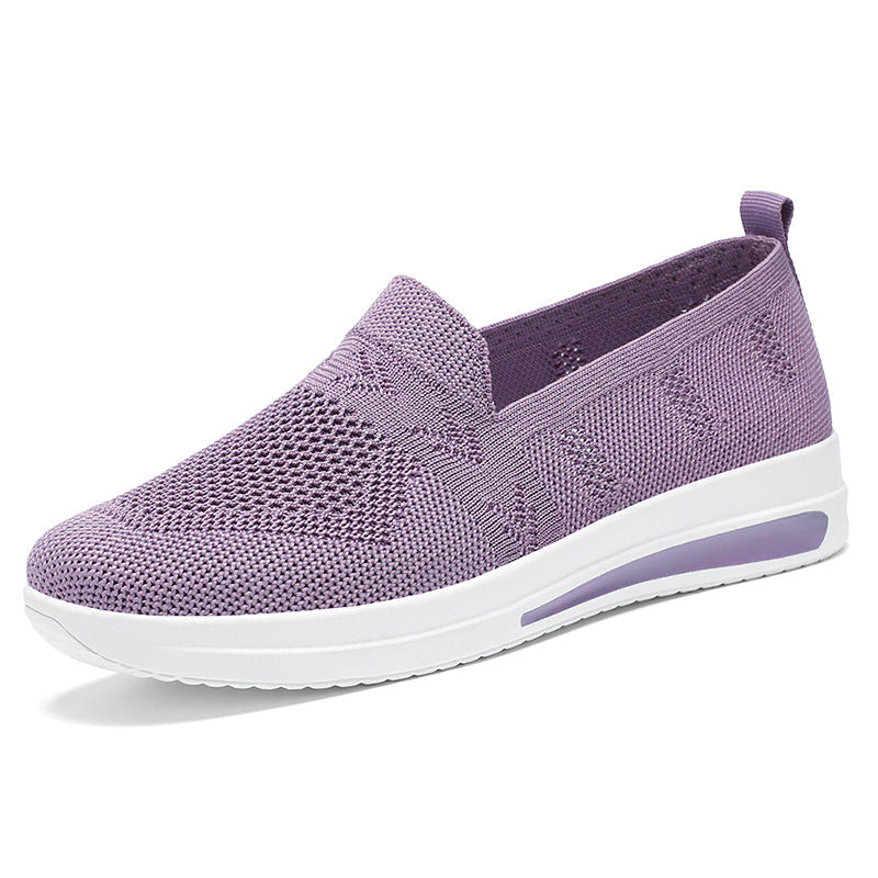 Women's Breathable Slip-On Sneakers with Flexible Upper Material and Comfortable Footbed Mune Fashion