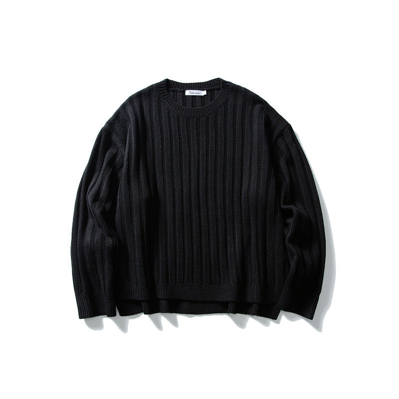 Unisex chunky knit pullover with wide rib pattern and loose fit Mune Fashion