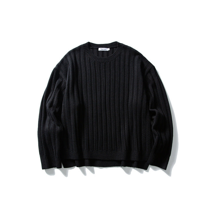 Unisex chunky knit pullover with wide rib pattern and loose fit Mune Fashion