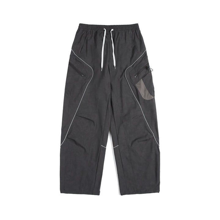 Unisex Cargo Culotte Pants with elastic waistband, zip pockets and mesh inserts Mune Fashion