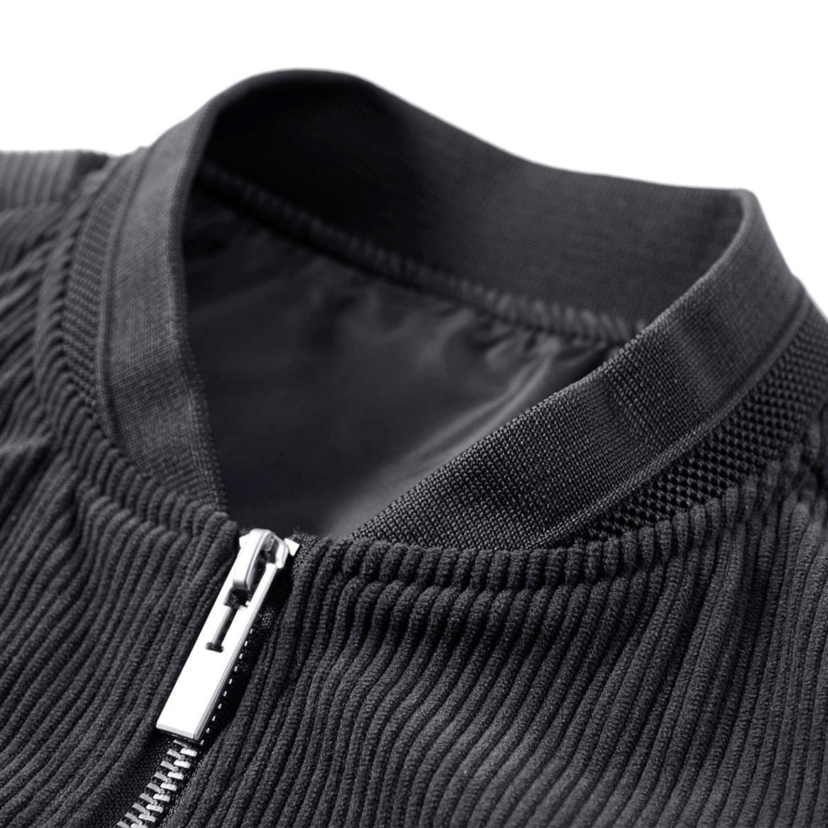 Men's cord jacket in bomber style made of fine corduroy with stand-up collar Mune Fashion