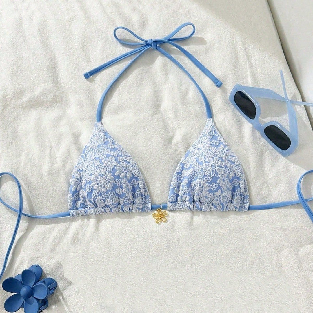 Women Flower-Decorated Bikini Set Mune Fashion
