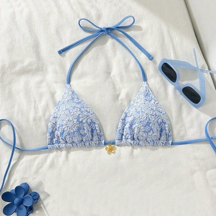 Women Flower-Decorated Bikini Set Mune Fashion