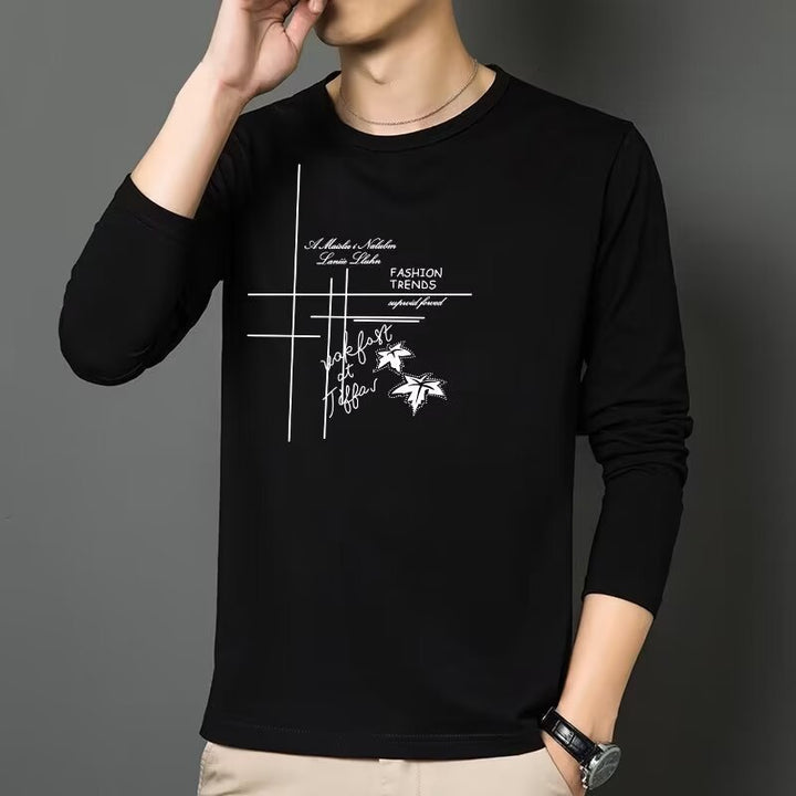 Men's Fashion Long Sleeve Shirt with Creative Print Mune Fashion