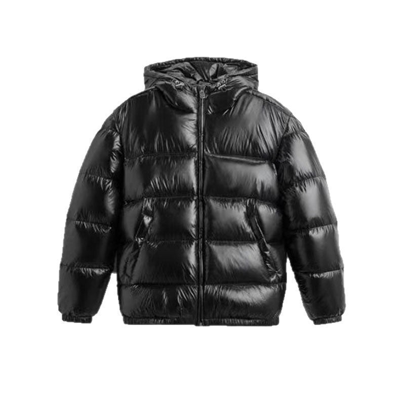 Women Oversized Quilted Jacket with Hood and Glossy Finish Mune Fashion