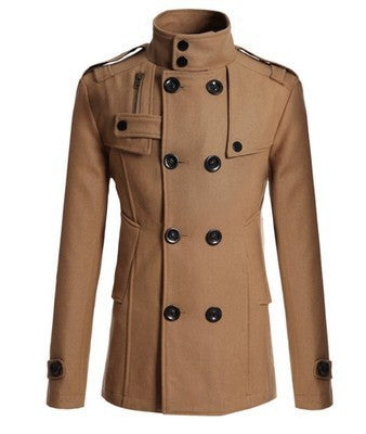 Men's short coat in navy-inspired double-breasted with tailored cut Mune Fashion