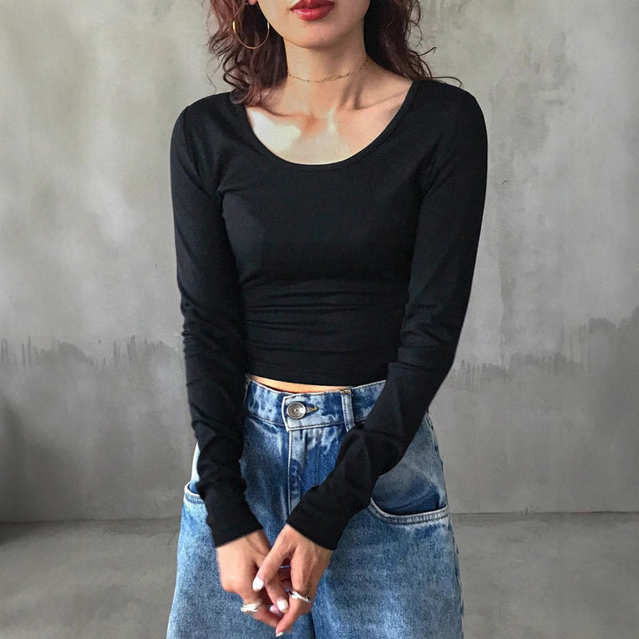 Women's Cropped Wrap Top with Back Bow and Printed Tie Belt Mune Fashion