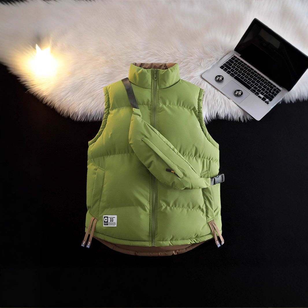 Women's Functional Quilted Vest with High Collar Mune Fashion