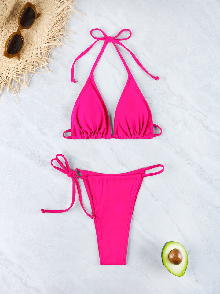 Ladies Triangle Bikini Set with adjustable back closure Mune Fashion