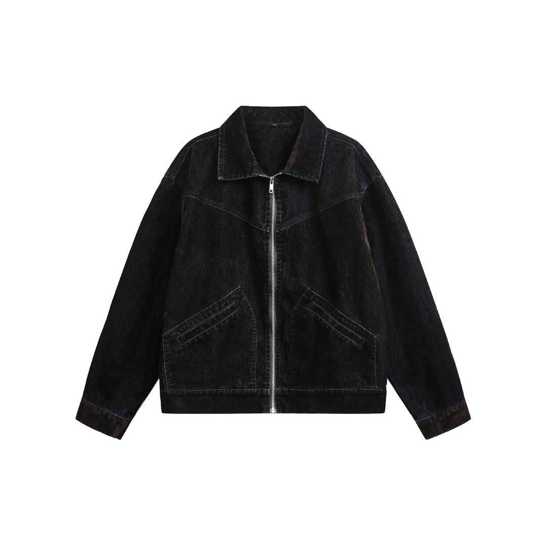 Unisex Boxy Blouson Jacket made of velours suede look with full zip and flap pockets Mune Fashion