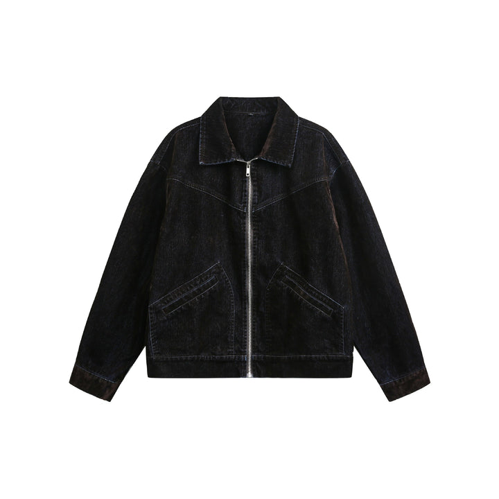 Unisex Boxy Blouson Jacket made of velours suede look with full zip and flap pockets Mune Fashion