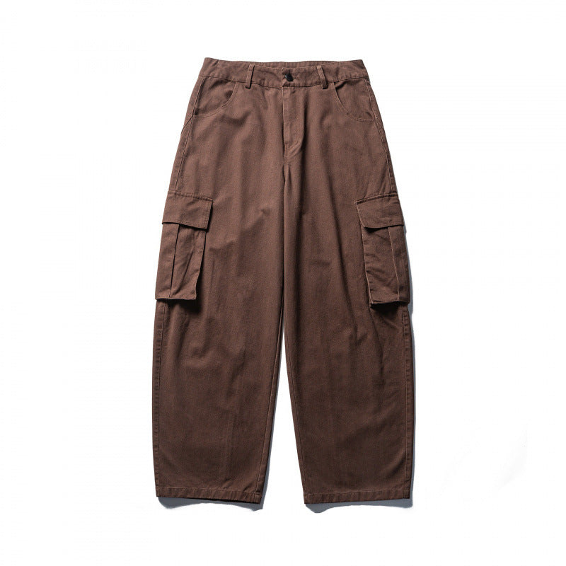 Unisex Wide Cargo Pants in Baggy Cut with Low Crotch, Patch Flap Pockets, and Clean Finish Mune Fashion