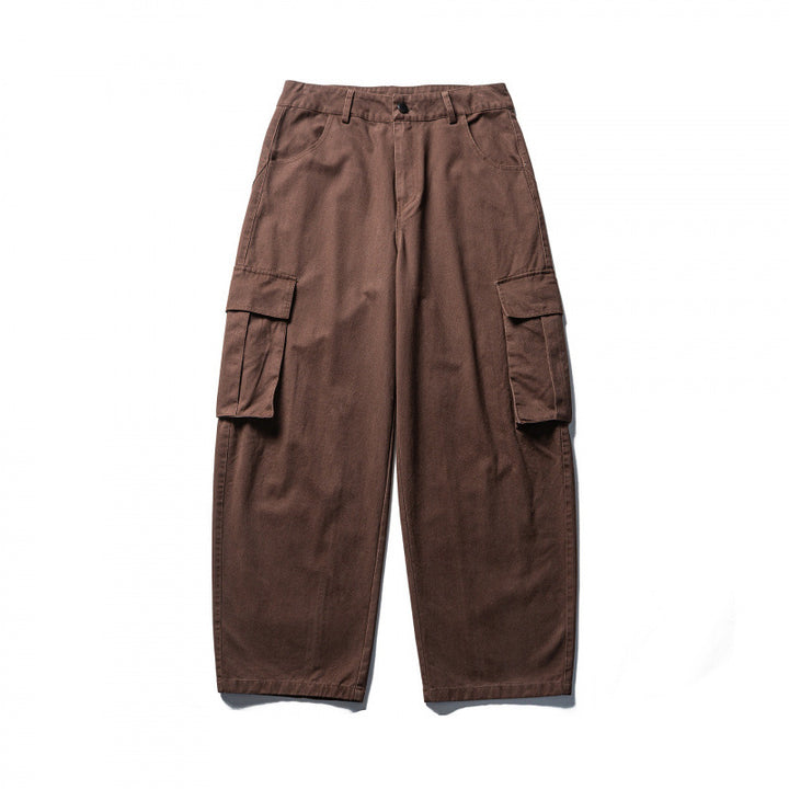 Unisex Wide Cargo Pants in Baggy Cut with Low Crotch, Patch Flap Pockets, and Clean Finish Mune Fashion
