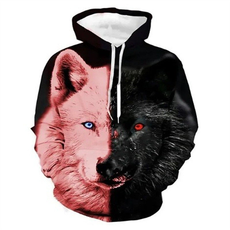 Women Creative Hoodie with Unique Wolf Motif Mune Fashion