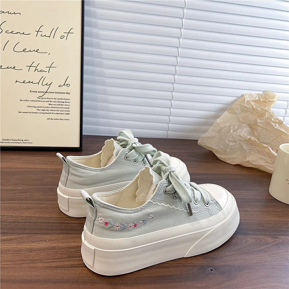 Ladies Trendy Casual Sneakers with Playful Ruffle Details and Cushioned Sole Mune Fashion