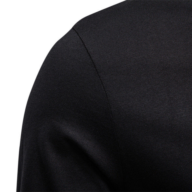 Men's tailored long sleeve shirt in Henley style with short V-neck, decorative buttons, and chest pocket Mune Fashion