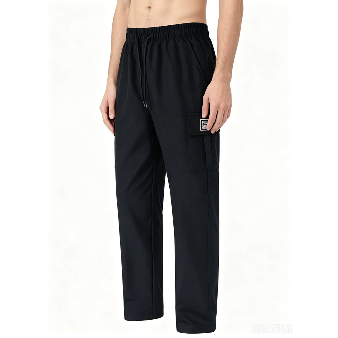 Men's cargo pants with elastic waistband and practical pockets Mune Fashion