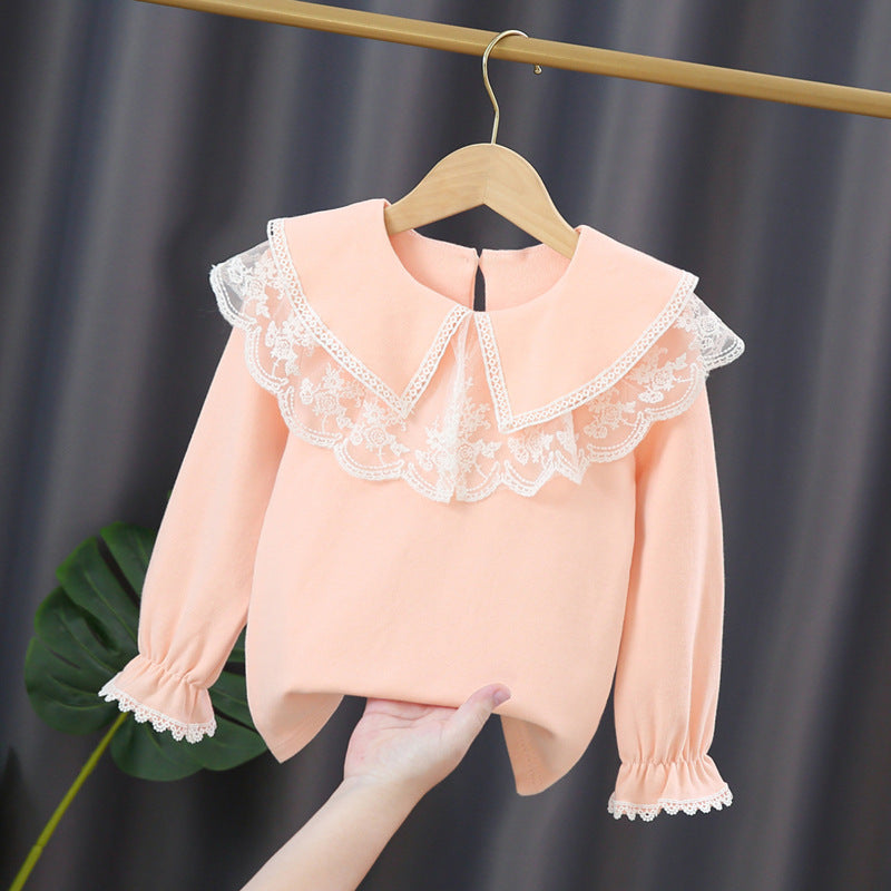 Women's blouse with elegant lace collar Mune Fashion