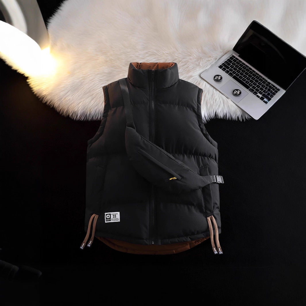 Women's Functional Quilted Vest with High Collar Mune Fashion