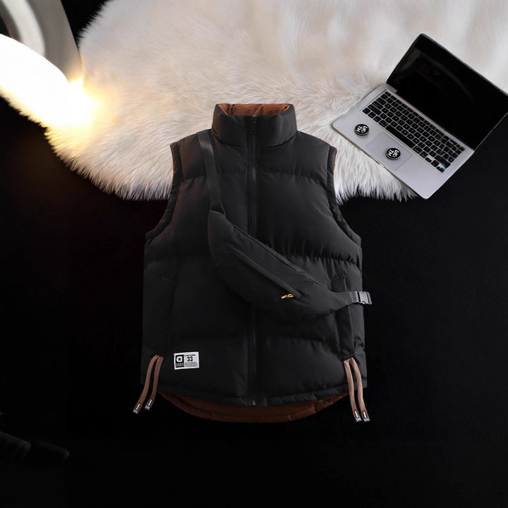 Women's Functional Quilted Vest with High Collar Mune Fashion