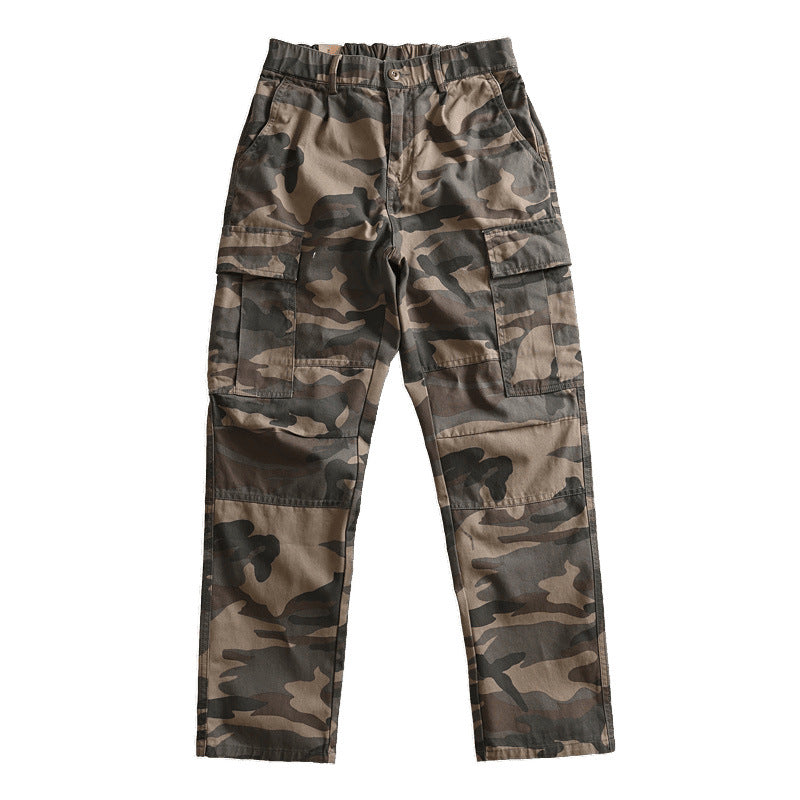 Men's cargo pants in military look with multiple pockets and straight cut Mune Fashion