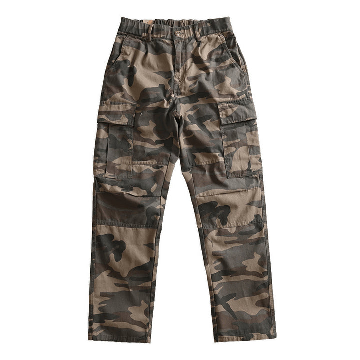 Men's cargo pants in military look with multiple pockets and straight cut Mune Fashion