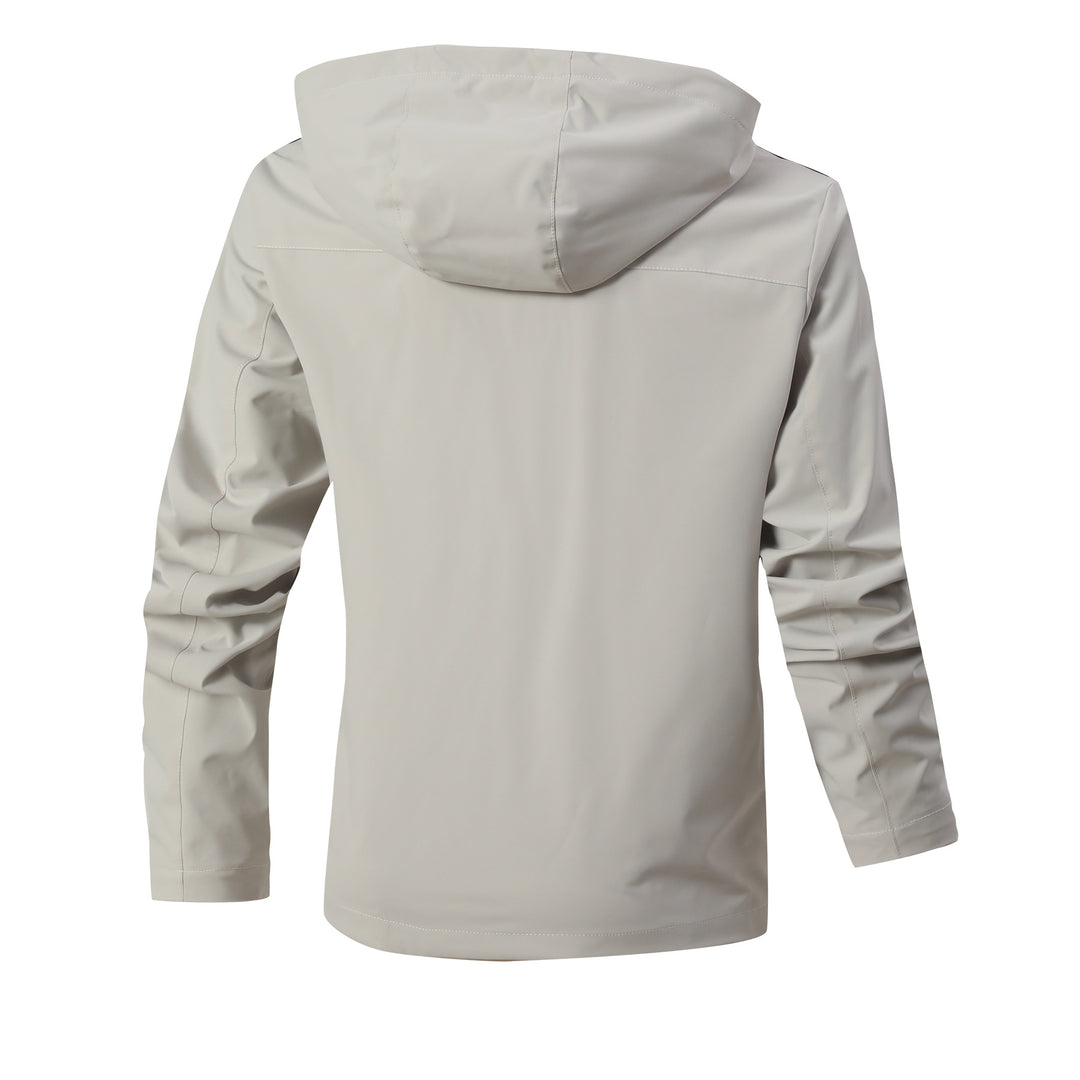 Men's Technical Parka Jacket with Hood, Reflective Details and Check Interior Lining Mune Fashion