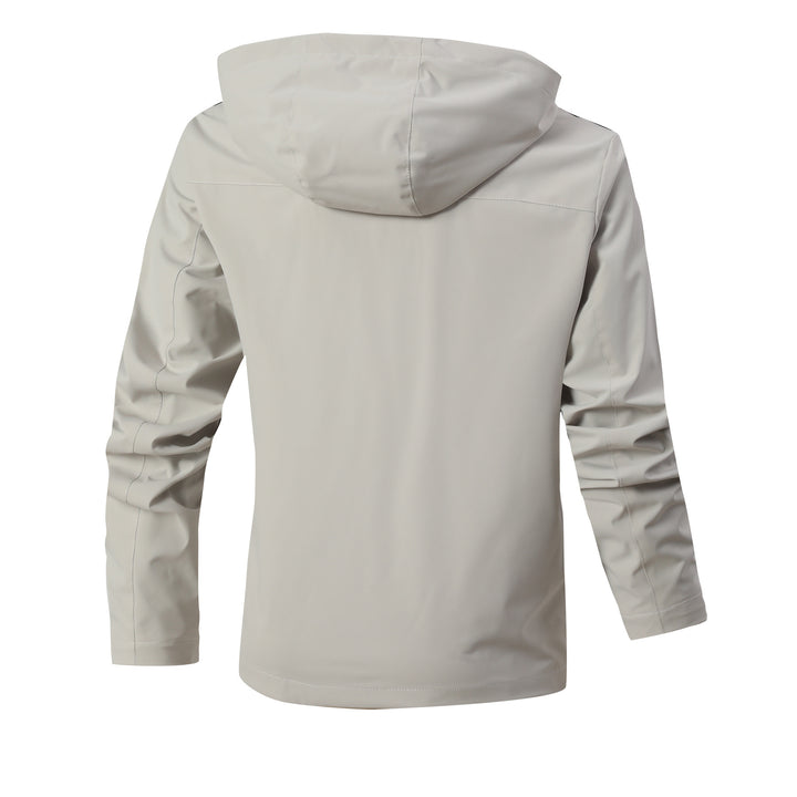 Men's Technical Parka Jacket with Hood, Reflective Details and Check Interior Lining Mune Fashion