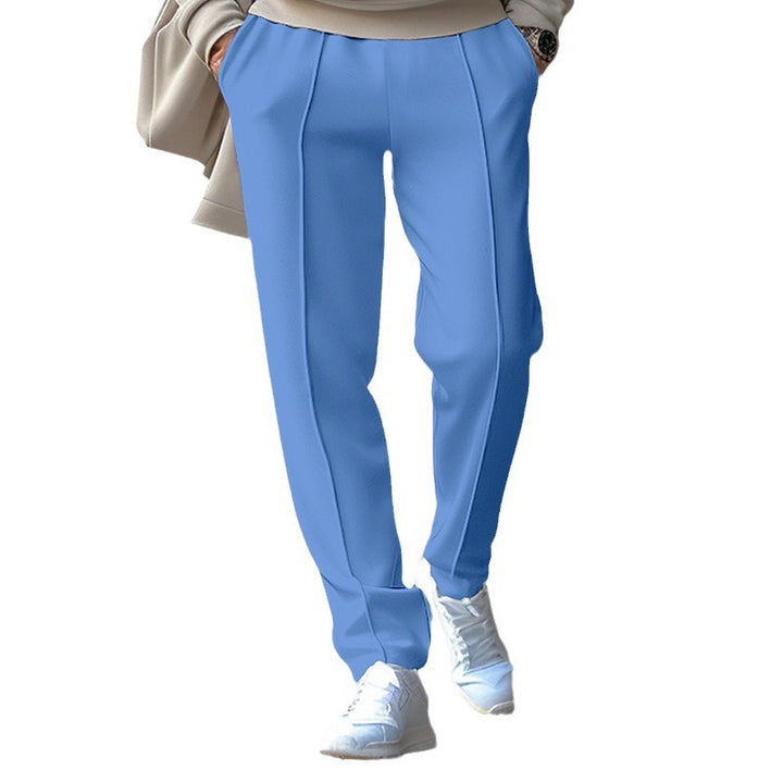 Women slim-fit jogging pants with decorative crease and narrow leg Mune Fashion