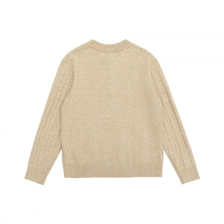 Men's Coarse Ribbed Half-Zip Sweater made of Merino-Mix with Stand-Up Collar Mune Fashion