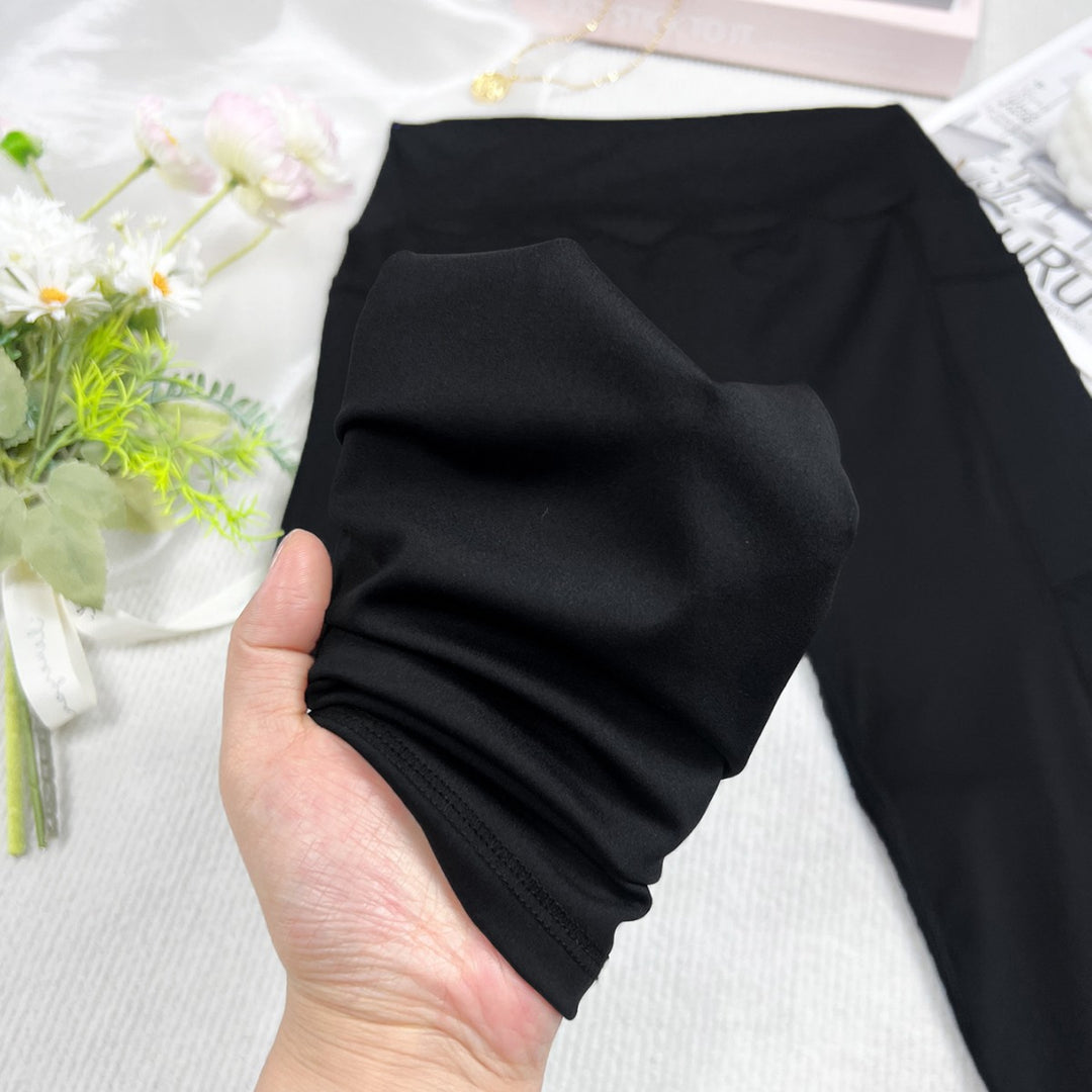 Ladies Sporty Leggings with Elastic Rib Material and Flared Hem Mune Fashion