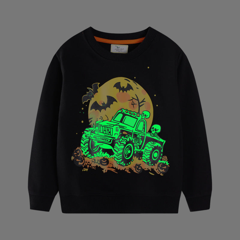 Boys sweatshirt with spooky monster truck motif Mune Fashion