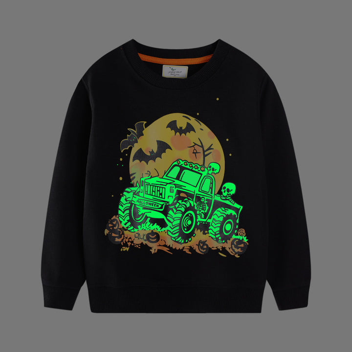 Boys sweatshirt with spooky monster truck motif Mune Fashion
