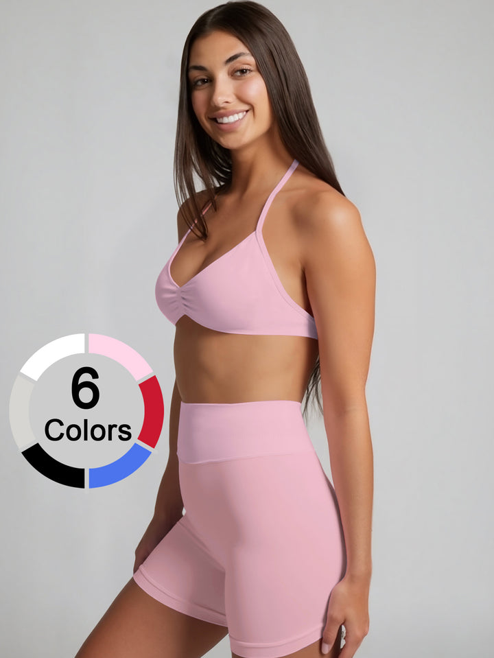 Women's sporty bikini set with high-waisted shorts and elastic support Mune Fashion