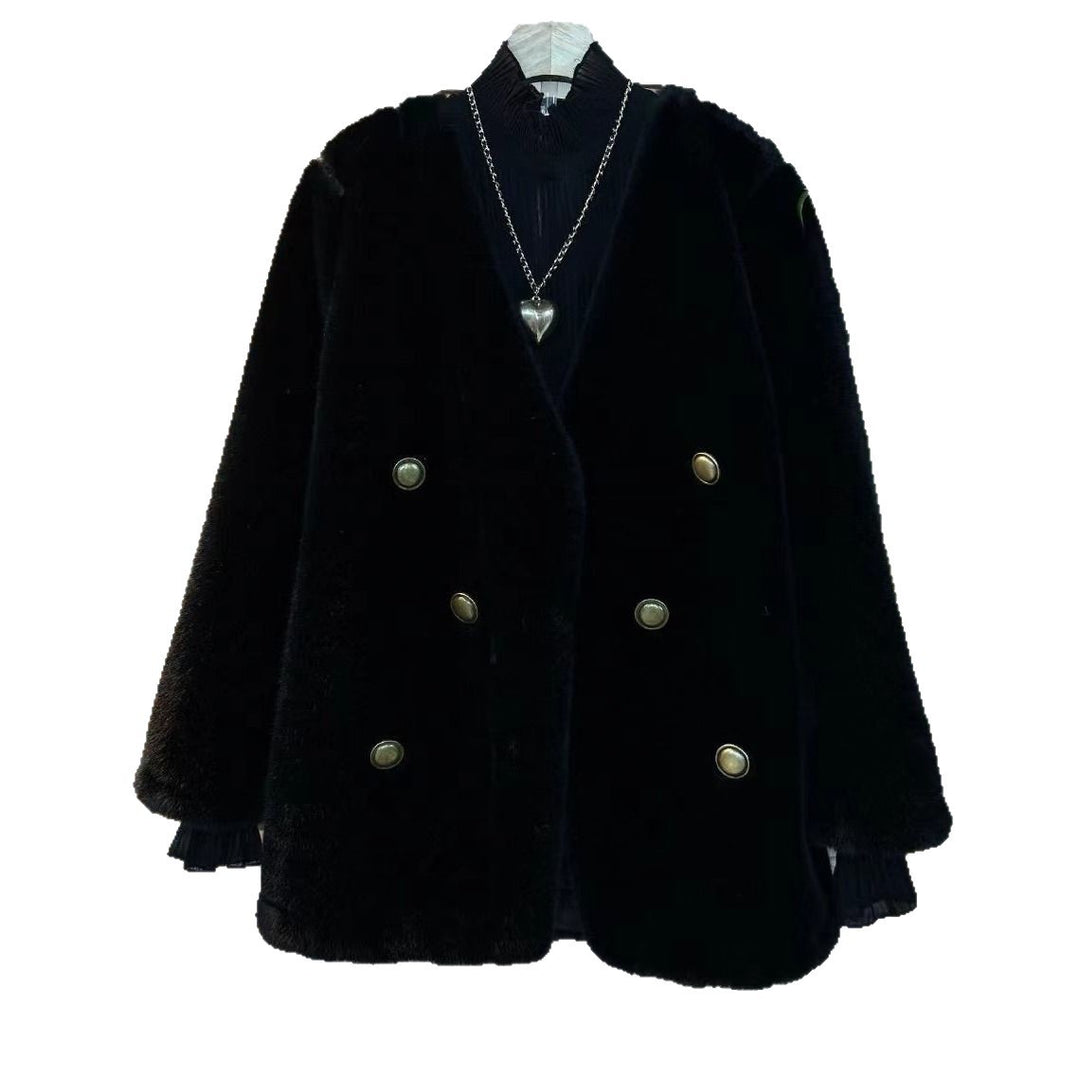 Women's Elegant Fur Jacket Mune Fashion