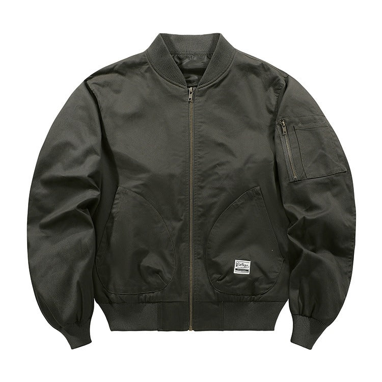 Men's Fashionable Bomber Jacket with Practical Pockets Mune Fashion